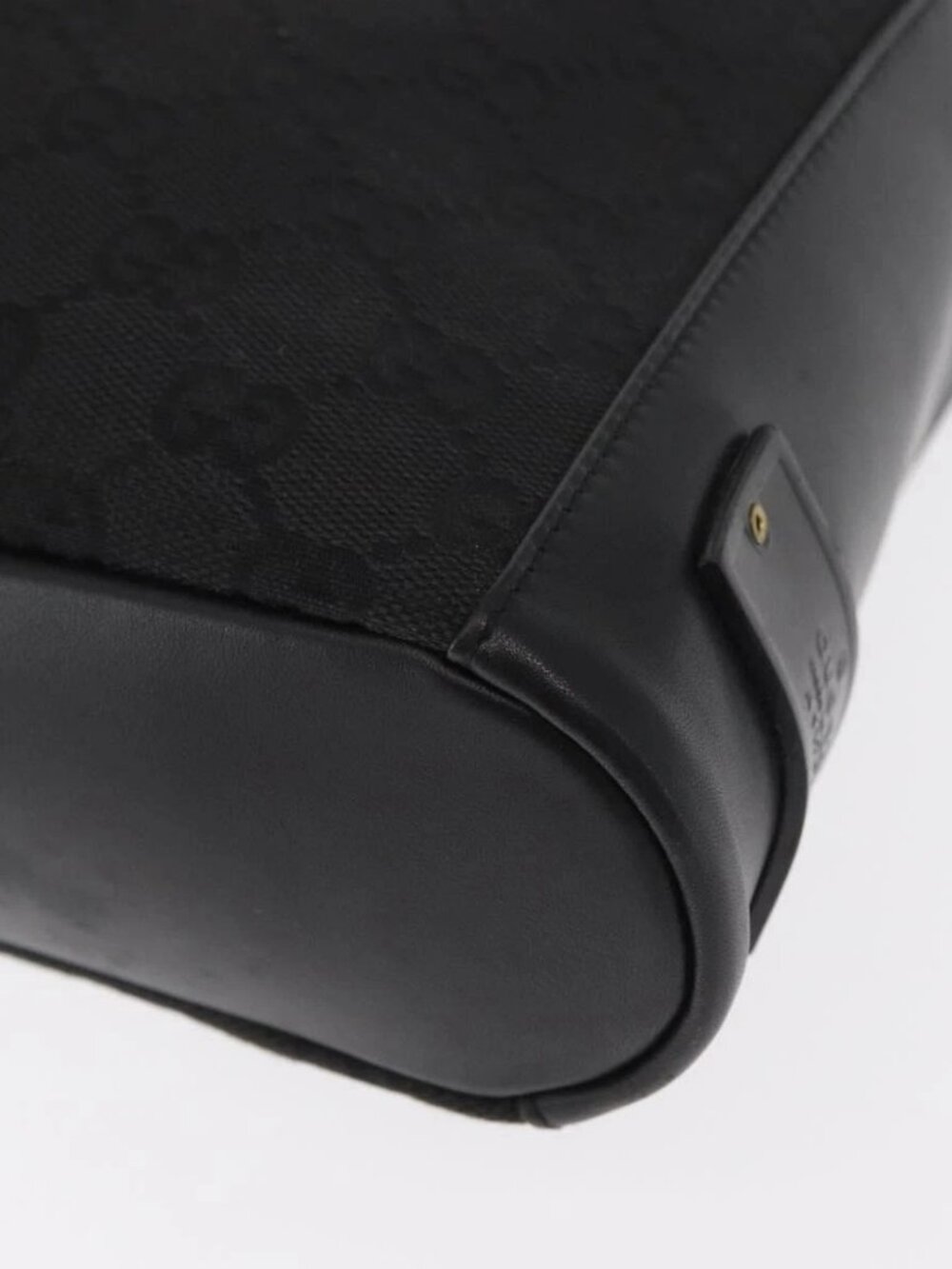 GUCCI GG Canvas Shoulder Bag Black Gold 91761 Auth 160003 - Picture 4 of 16